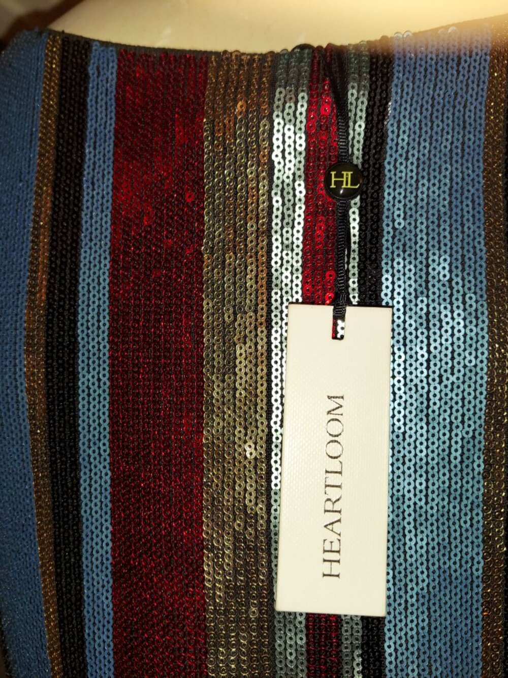 Heartloom Sequin Striped Party - Cocktail - Evening Dress - Never Worn NWT - Picture 4 of 4
